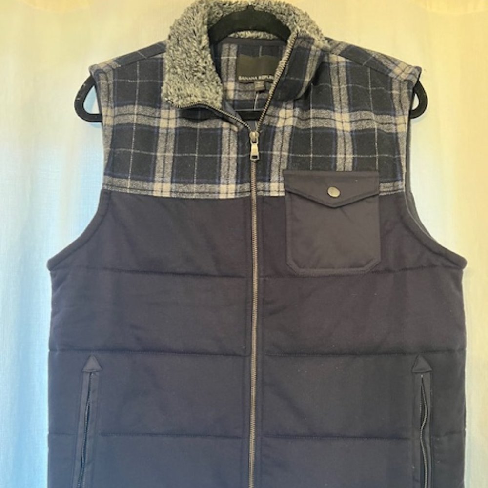 Men's Banana Republic Flannel & Quilted Vest